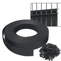 VOUNOT Sichtschutzstreifen 75 m x 4,7 cm Schwarz PVC 150 St.
