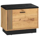 Lomadox Flur Schuhbank, 60cm, in Gold Craft Eiche VINICA-131