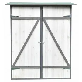 MuCoLa Gartenhaus 1,4 x 1,4 m Weiß/Grau