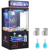 Vevor Greifautomat, Spielautomat, mittelgroßer Arcade-Spielautomat mit Licht & Ton, verstellbaren Stahlkrallen, Gewinnautomat, Greifer, Verkaufsspielzeug, für kommerzielles Heimkino, Schwarz-Lila