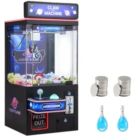 Vevor Greifautomat, Spielautomat, mittelgroßer Arcade-Spielautomat mit Licht & Ton, verstellbaren Stahlkrallen, Gewinnautomat, Greifer, Verkaufsspielzeug, für kommerzielles Heimkino, Schwarz-Lila