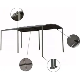 Habitat et Jardin Carport 295 x 5,66 m grau