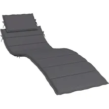 vidaXL Sonnenliegen-Auflage 186 x 58 x 4 cm grau 1 St.