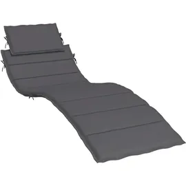 vidaXL Sonnenliegen-Auflage 186 x 58 x 4 cm grau 1 St.