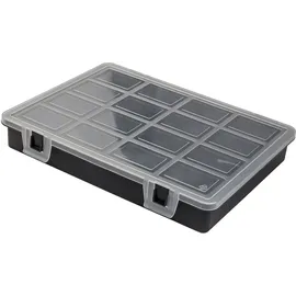 DEMA Sortimentskasten 16 Fächer schwarz / transparent
