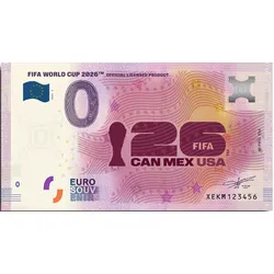 0 Euro Banknote „Gastgeberland USA" zur FIFA WM 2026TM