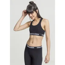 URBAN CLASSICS Ladies Logo Bra Schwarz M