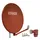 Schwaiger Satellitenschüssel Komplettset - Ø 88 cm Aluminium Offset Antenne in Rot - Inkl. Quad LNB 4-Fach - Digital HD & 4K Empfang - Integrierte Kabelführung & wetterfest