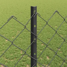 vidaXL Zaun 1,2 x 10 m Grau/Stahl