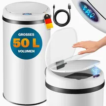 monzana Mülleimer 50 l Weiß