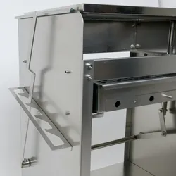 62cm Edelstahl Holzkohlegrill Grill Edelstahlgrill Gewerbegrill verstellbar