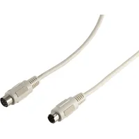 S-Conn S/CONN 78106-3 PS/2-Kabel 3 m 6-p Mini-DIN Beige