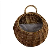 Yeehliny Blumentöpfe aus Rattan, Handgemachte Rattan geflochten Blumentopf zum Aufhängen, Pflanzenkörbe, Korb Geflochten, für Garten, Hochzeit, Hausdekoration, Türdekoration (18x23cm/B)