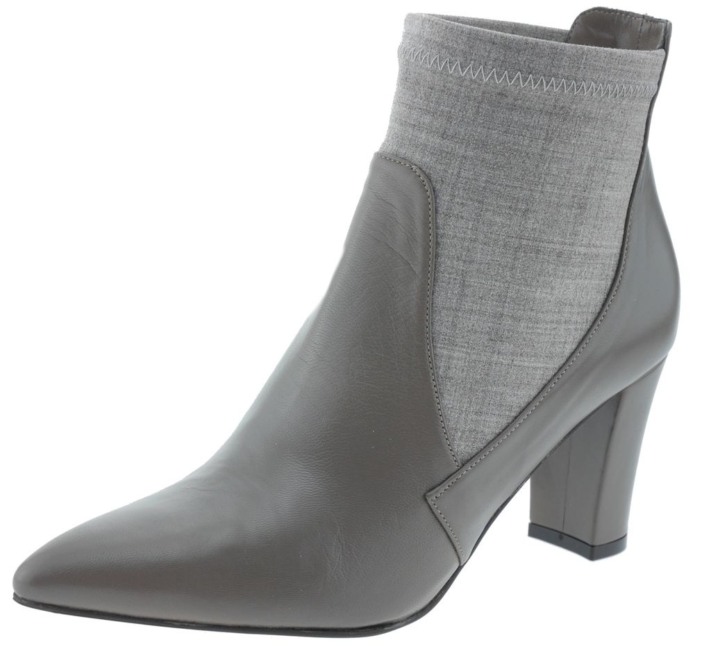 Heine 153558 Ankle Boots taupe grau, Groesse:42.0