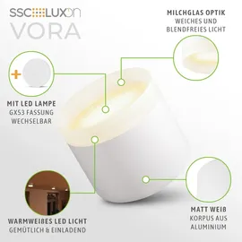SSC-LUXon VORA 3 GX53 rund weiß Aluminium