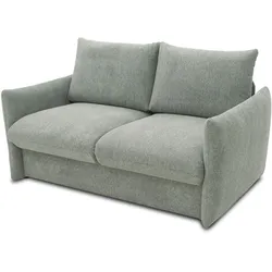 Domo collection Schlafsofa 2-Sitzer »Helsinki« - 165x195x95cm - grau - Polyester / Polyamid / Holz
