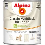 Alpina Classic Weißlack für Innen 750 ml Cremeweiß seidenmatt