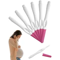 BPTRKOM 6 Stück Schwangerschaftstest Frühtest - Ultrasensitiver Früherkennungstest ab 10mIU/ml HCG - Inkl. praktischem Ergebnisanzeiger - Für früheste Schwangerschaftsdiagnose