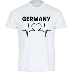 multifanshop Kinder T-Shirt - Germany - Herzschlag - Druck schwarz - Kind
