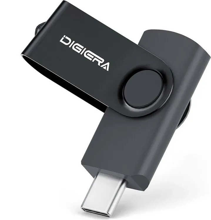 DigiEra USB-Stick – 128 GB, USB 3.2 Gen 1 Typ-C, 140 MB/s Lesegeschwindigkeit, 360° drehbares Design, Gehäuse aus ABS und Aluminium, kompakt und leicht (CUS310)