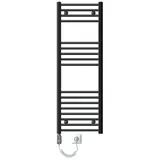 luxebath Badheizkörper Elektrisch 400x1200mm Anthrazit gebogen mit Heizstab 1200W