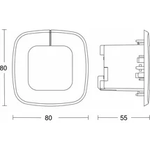 Steinel IR Quattro SLIM XS COM1, Präsenzmelder Unterputz, Ip20, 360° Reichweite max: 4 x 4 m (16 m2) 032951