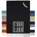 Studio Spannbettlaken Jersey 100 x 200 cm schwarz