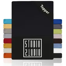 Studio Spannbettlaken Jersey 100 x 200 cm schwarz
