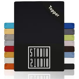 Studio Spannbettlaken Jersey 100 x 200 cm schwarz