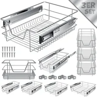 Kesser KESSER® Teleskopschublade Küchenschublade Küchenschrank ? Korbauszug ? Schrankauszug