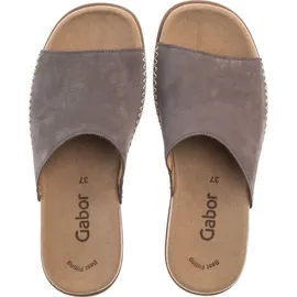 Gabor 03-705 Schuhe Damen Pantoletten Nubuk, Schuhgröße:43, Farbe:Grau
