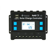 solartronics Laderegler 12V/24V blau 20A 30A 40A 50A 60A Photovoltaik Solarladeregler Solar PV (60A)