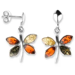 Paar Ohrstecker OSTSEE-SCHMUCK "Ostsee-Schmuck Ohrhänger Schmetterling Ohrhänger Schmetterling", weiß, Ohrringe, Damen, 29 x 18mm, Silber 925 (Sterlingsilber)