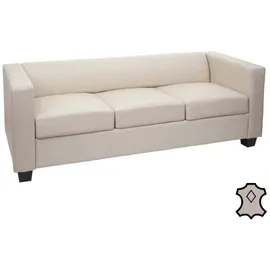 MCW 3er Sofa Lille ~ Leder, creme
