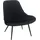 SalesFever Relaxsessel Toulon Samt 76 x 85,6 x 85,6 cm Schwarz mit Kissen