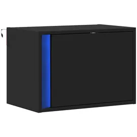 vidaXL Nachtschrank mit LED-Leuchten 3420 x 31 x 1150 cm Schwarz