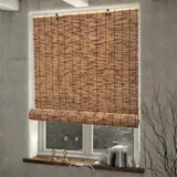 Bambus Rollo Jalousine für Fenster 30-280cm Breit 30-280cm Lang Natur Bambus Rollo Lichtdurchlässig für Garten Terrasse Verdunkelnd Innenrollo Bambus Außenrollo, Einfache Installation
