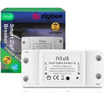 Nous ZigBee schalter Nous L6Z - Alexa lichtschalter unterputz Tuya smart home switch mit zeitschaltuhr, Stromverbrauch Stromzähler, relais 230v Google Home Assistant ZigBee2MQTT - 3.0 Hub erforderlich