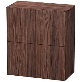 Duravit L-Cube Halbhochschrank LC117702121 70x36,3x80cm, 2 Türen, nussbaum dunkel