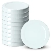 Kadax 10er Set Schraubdeckel TO53 für Gläser 53mm Weiß – Twist-Off Ersatzdeckel für 115ml Gläser & Saftflaschen, Luftdicht & Spülmaschinenfest
