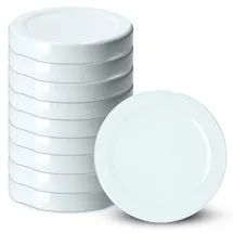 Kadax 10er Set Schraubdeckel TO53 für Gläser 53mm Weiß – Twist-Off Ersatzdeckel für 115ml Gläser & Saftflaschen, Luftdicht & Spülmaschinenfest