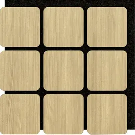 Akustikpaneel Quadrum Eiche Hellbraun 2 St. 60 x 58,5 x 1,8 cm