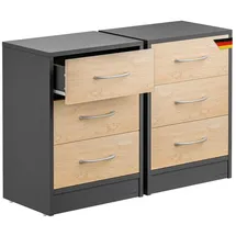 CASARIA Nachtschrank Eloise 39 x 28 x 54 cm Grau