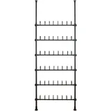 Wenko Herkules Shoes 94 x 165-300 x 9 cm schwarz matt / schwarz