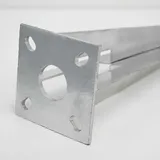 Niederberg Metall Einschlagbodenhülse 50 x 36 cm Metall Silber