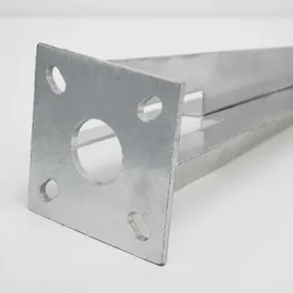 Niederberg Metall Einschlagbodenhülse 50 x 36 cm Metall Silber