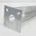 Niederberg Metall Einschlagbodenhülse 50 x 36 cm Metall Silber