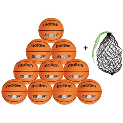 Molten Basketball BXR 10er Ballpaket inkl. Ballnetz