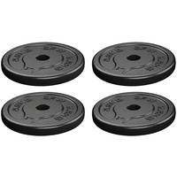 IFW Gusseisen Hantelscheiben Set für 1" / 25mm Durchmesser Olympische Kurzhantel- / Langhantelstangen - Ideal für Gewichtheben, Fitness, Home Gym (Verschiedene Gewichte) (2.5, Set of 4)