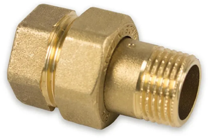 Messing Gewinde-Fitting Verschraubung mit O-Ring konisch dichtend IG-AG, schwere Ausführung (Ausführung: 3/4''IG/AG)